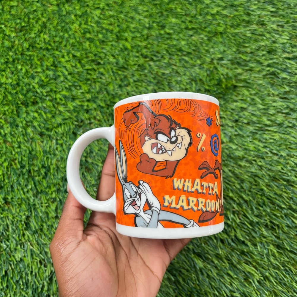 Vintage 1998 LOONEY TUNES Bugs Taz HOT SPOT Coffee Mug Salton COLLECTIBLE!!